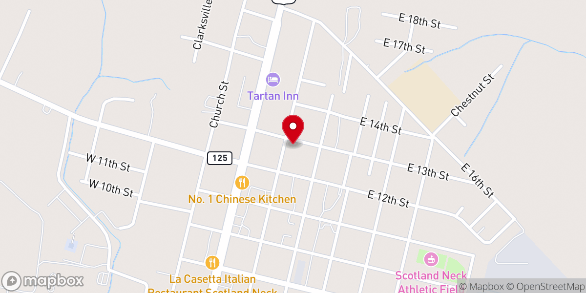 Map showing location of Shiloh Baptist Church