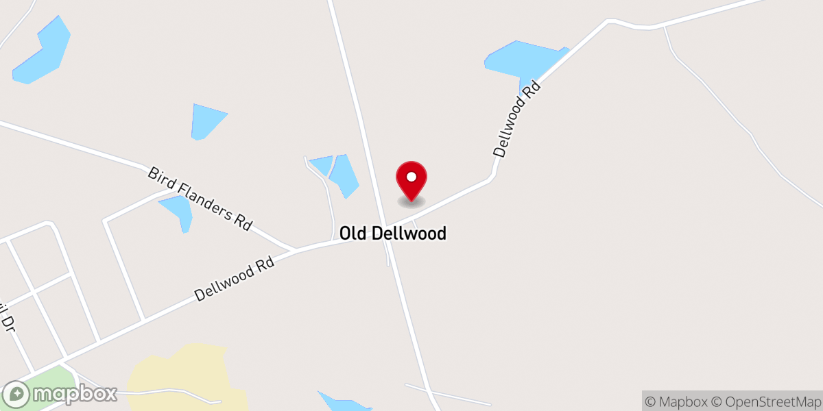 Map showing location of Dellwood Church