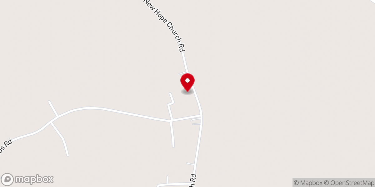 Map showing location of New Hope Baptist Church Edge