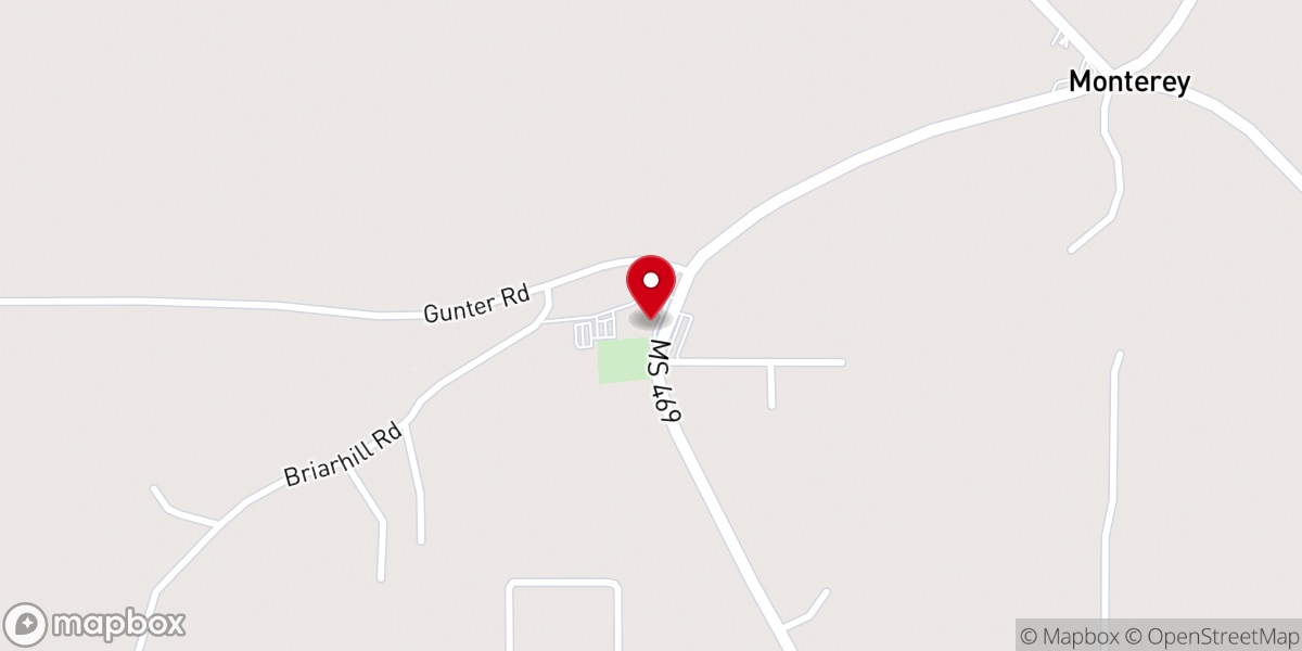 Map showing location of Briar Hill Baptist Church