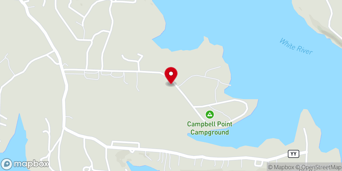 Map showing location of Campbell Point Campground