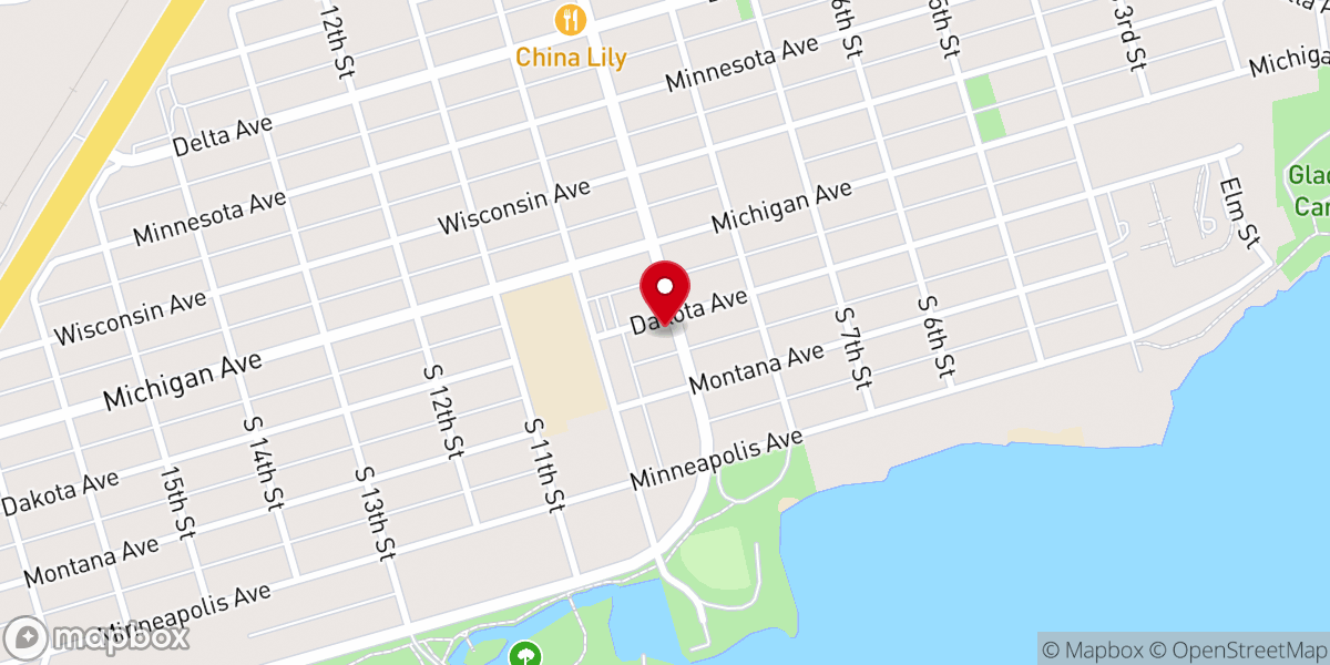 Map showing location of Trinity Episcopal Church
