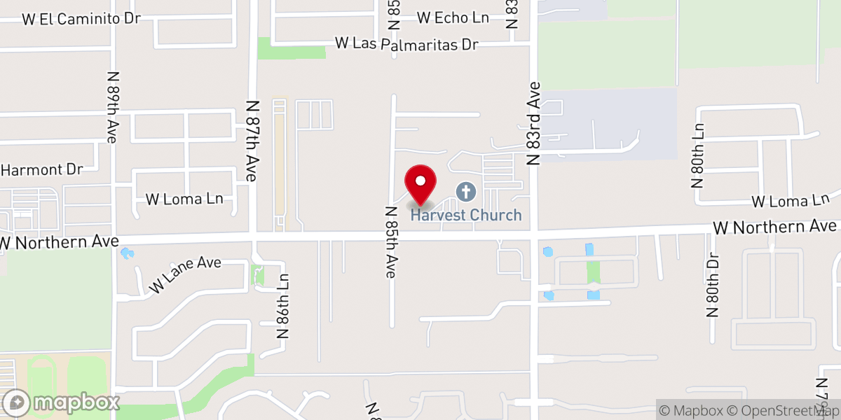 Map showing location of Family Worship Center AZ - Main Campus