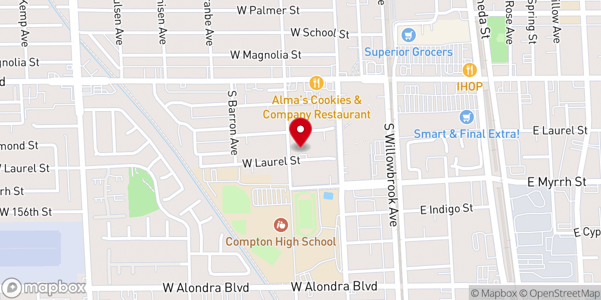 Map showing location of Saint Timothy's Episcopal