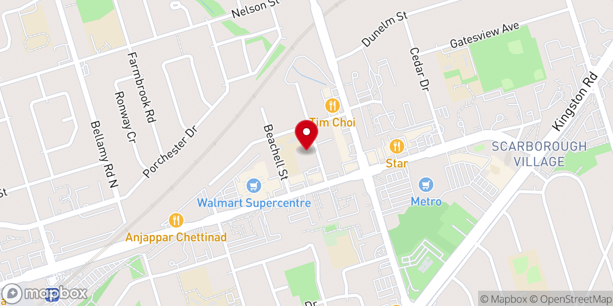 Map showing location of Hope Lutheran Church