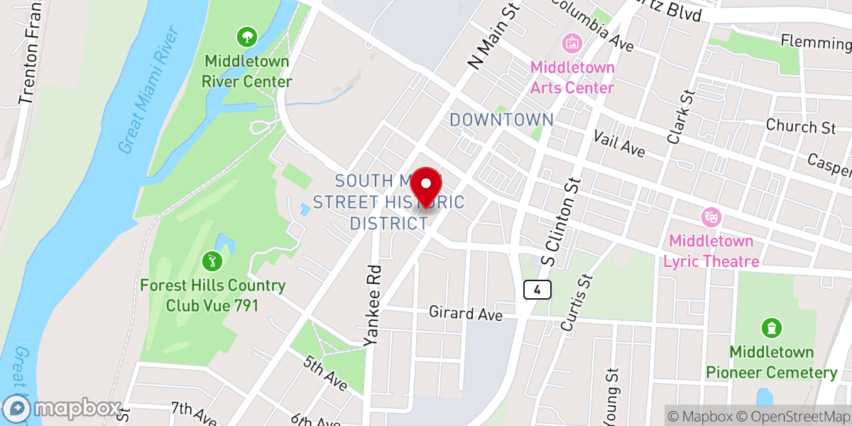 Map showing location of First United Methodist Church