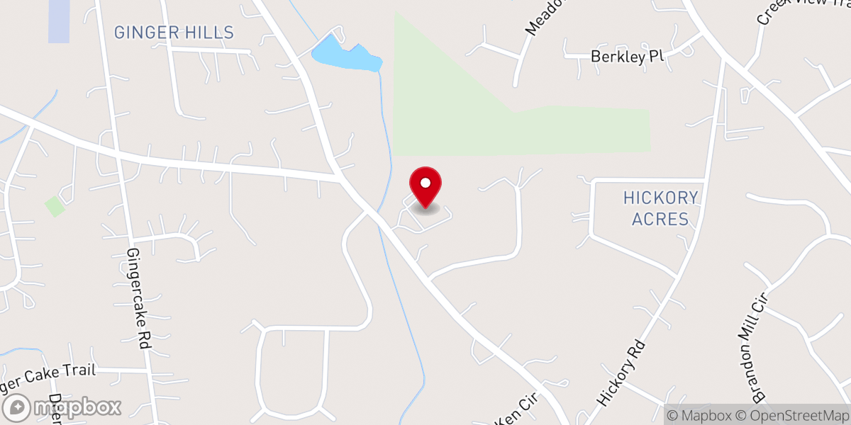 Map showing location of Fayette Presbyterian Church