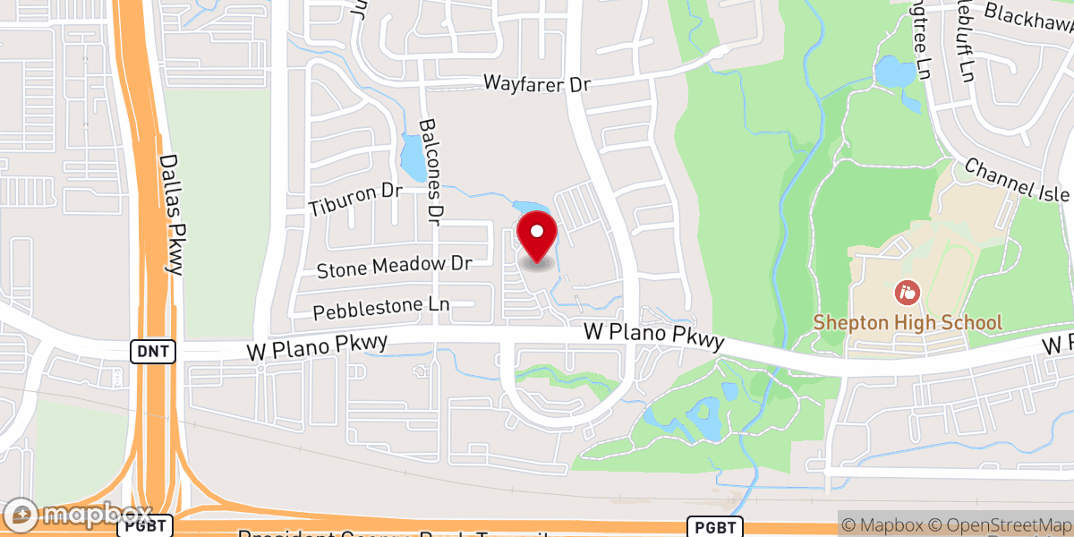 Map showing location of St. Andrew Methodist Church