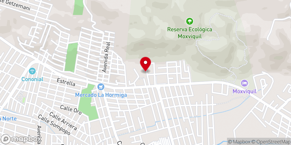 Map showing location of Iglesia Bautista Cristo La Respuesta