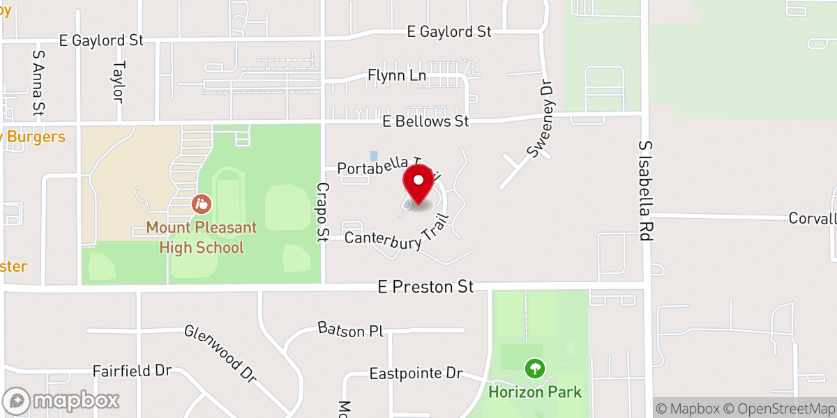Map showing location of Medilodge of Mt. Pleasant