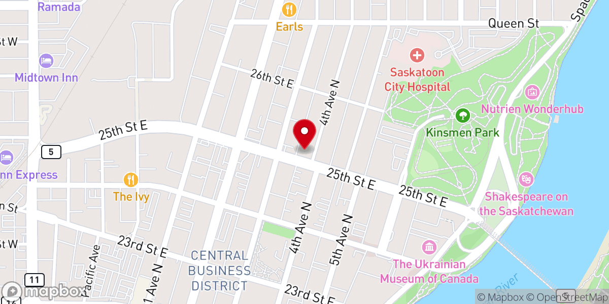 Map showing location of First Baptist Church