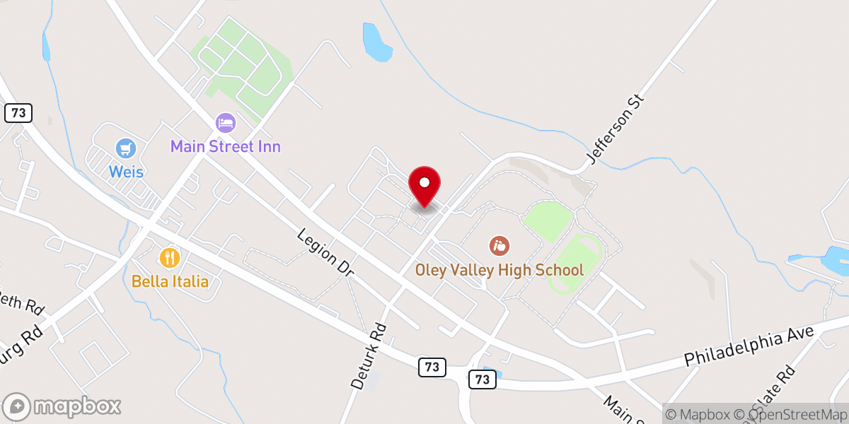 Map showing location of Calvary Chapel