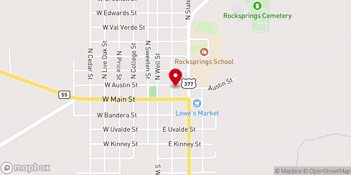 Map showing location of First Presbyterian Church