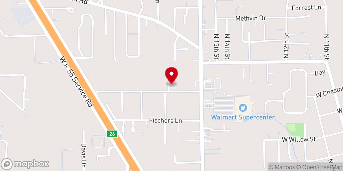 Map showing location of Enlighten Fellowship Church