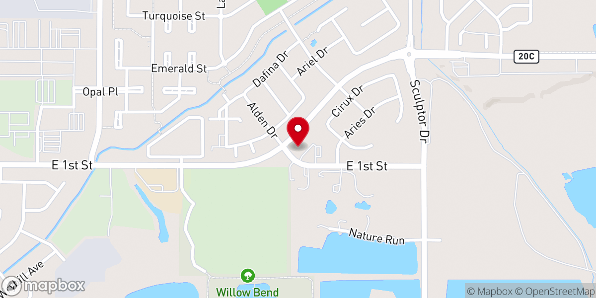 Map showing location of Abiding Love Lutheran Church