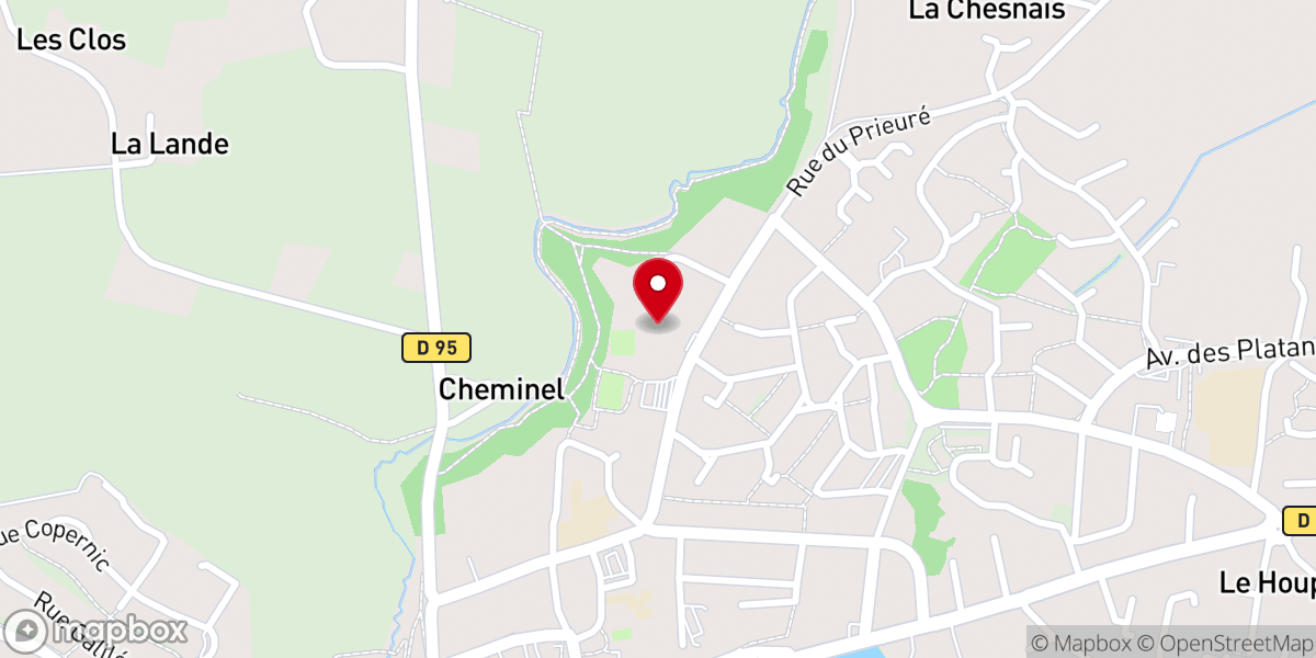 Map showing location of Complexe Sportif du Prieuré