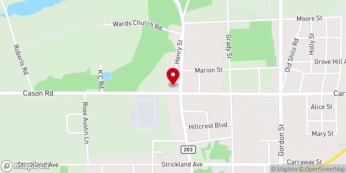 Map showing location of Pierce County Food Pantry Inc