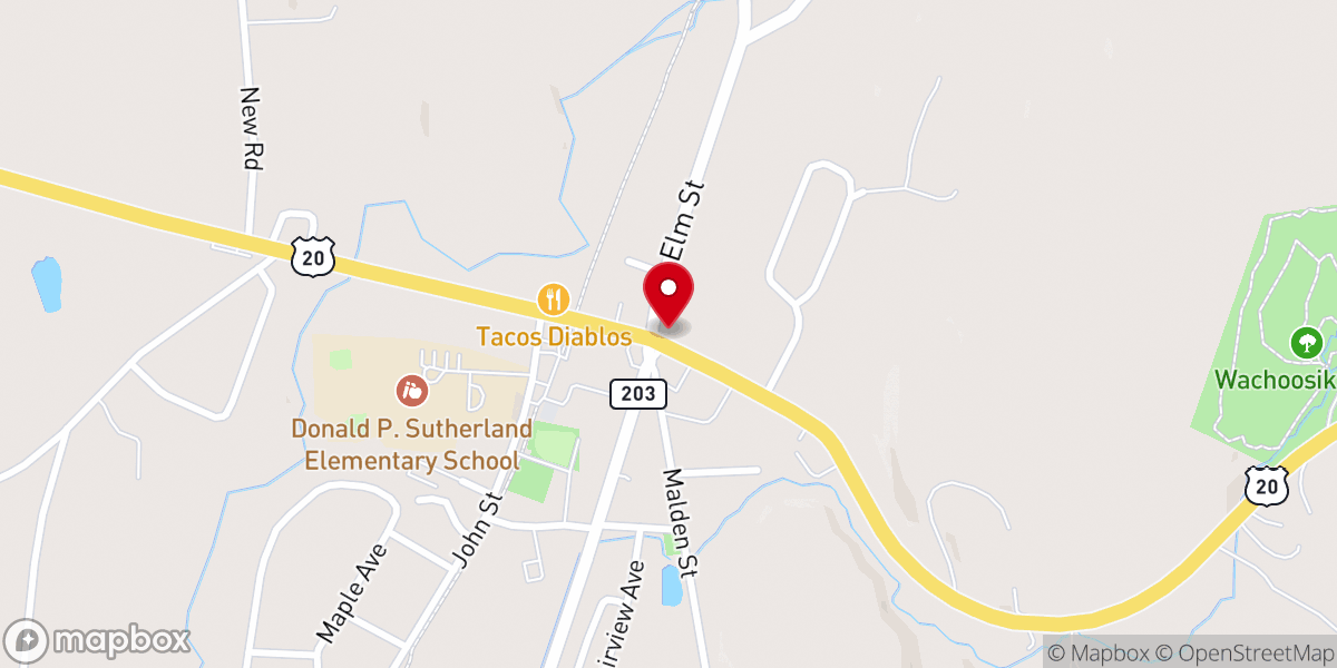Map showing location of Nassau Antique Center