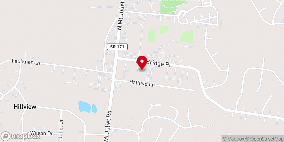 Map showing location of Abundant Life Church