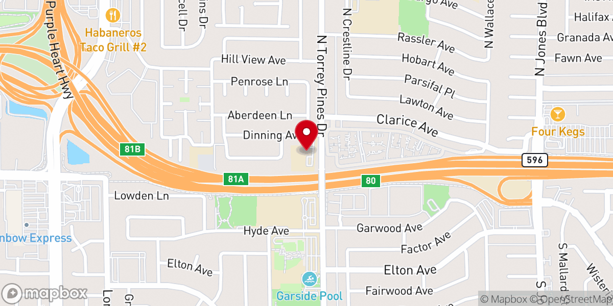 Map showing location of Trinity Reformed Church