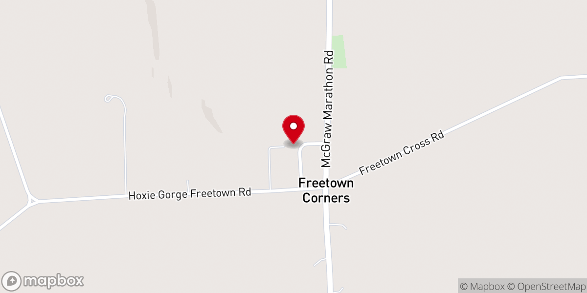 Map showing location of Church of Freetown
