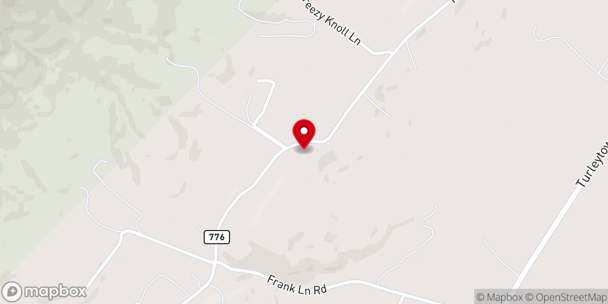 Map showing location of Morning View Mennonite Church
