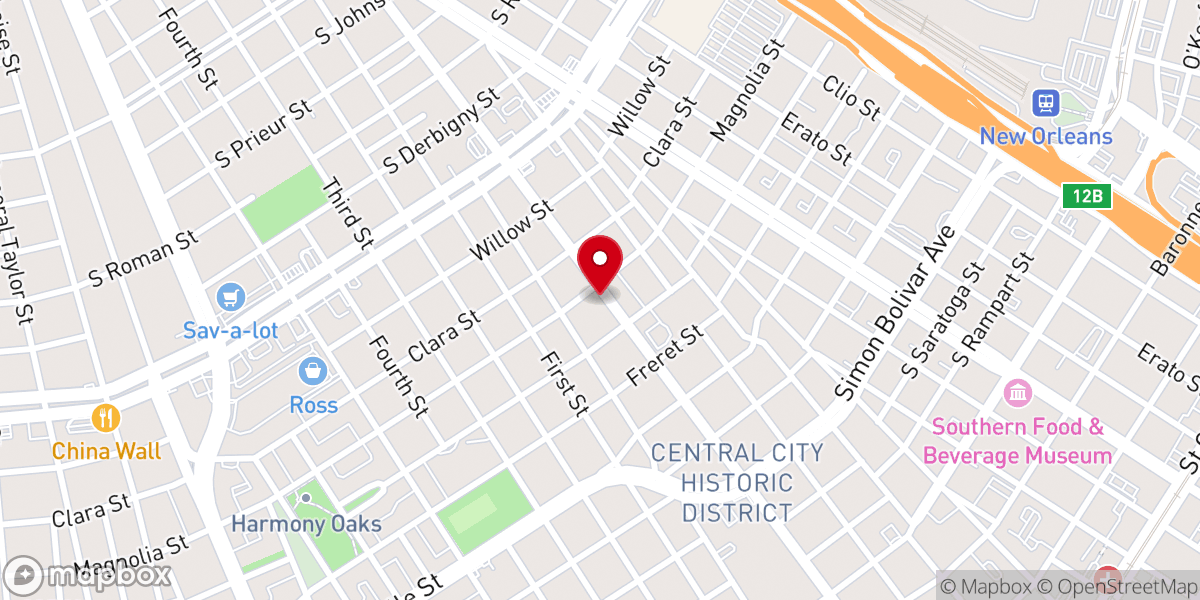 Map showing location of St. John Institutional Missionary Baptist Church