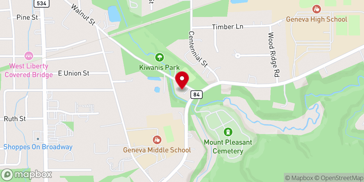 Map showing location of Lily of the Valley Church