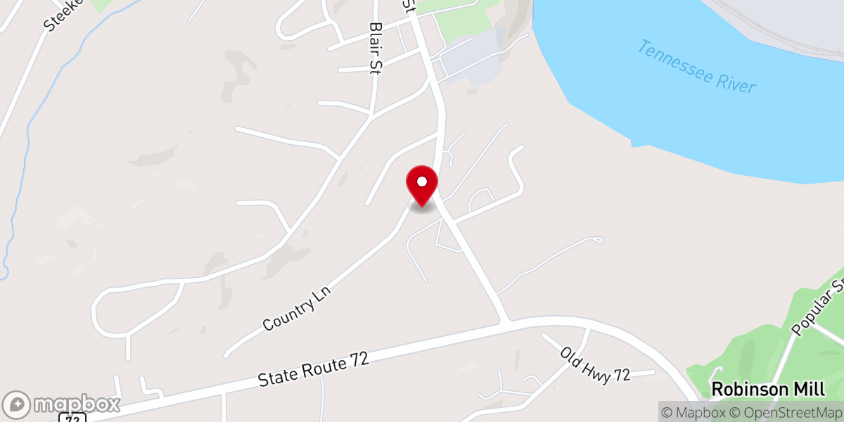 Map showing location of Kingdom Hall of Jehovah's Witnesses