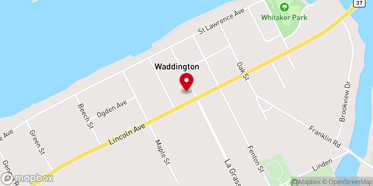 Map showing location of Waddington Neighborhood Center