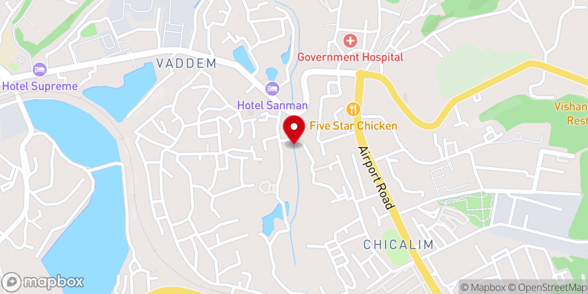 Map showing location of Sharon Fellowship Church