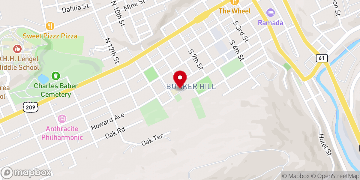 Map showing location of St. John the Baptist Russell Building