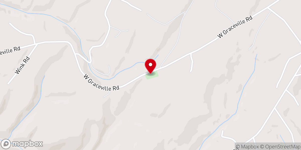 Map showing location of Asbury Church