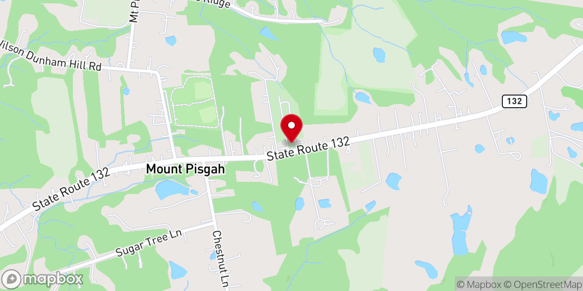 Map showing location of Mt Pisgah Methodist Church
