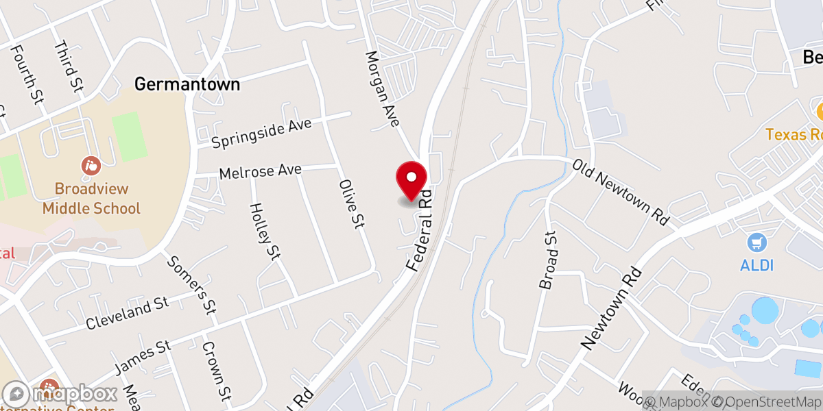 Map showing location of Abba Church Danbury