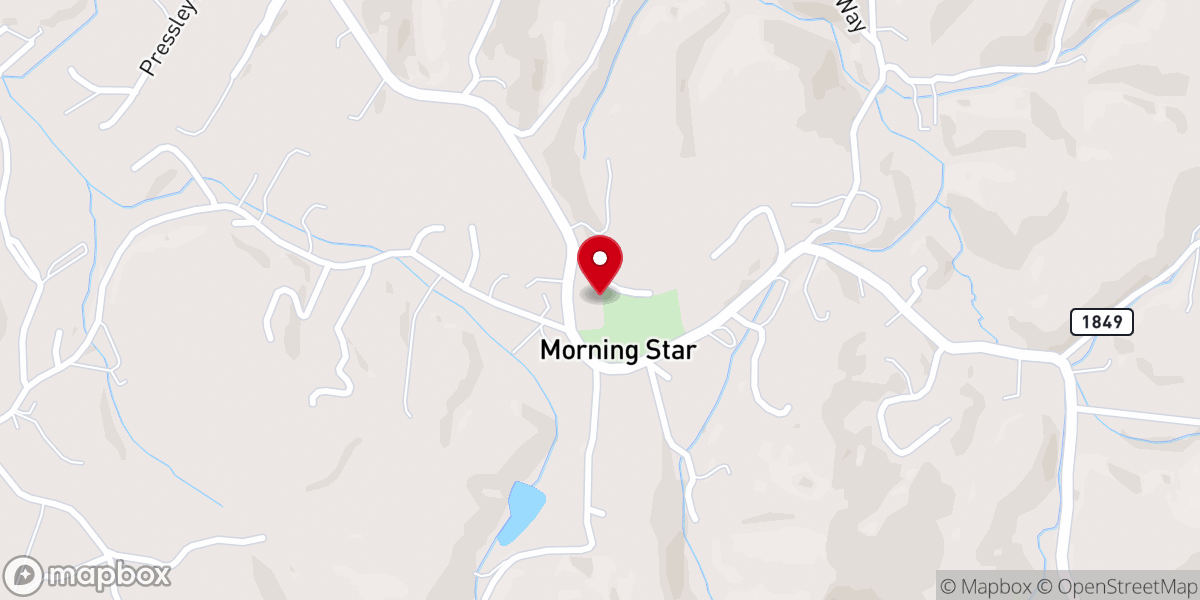 Map showing location of Morning Star United Methodist