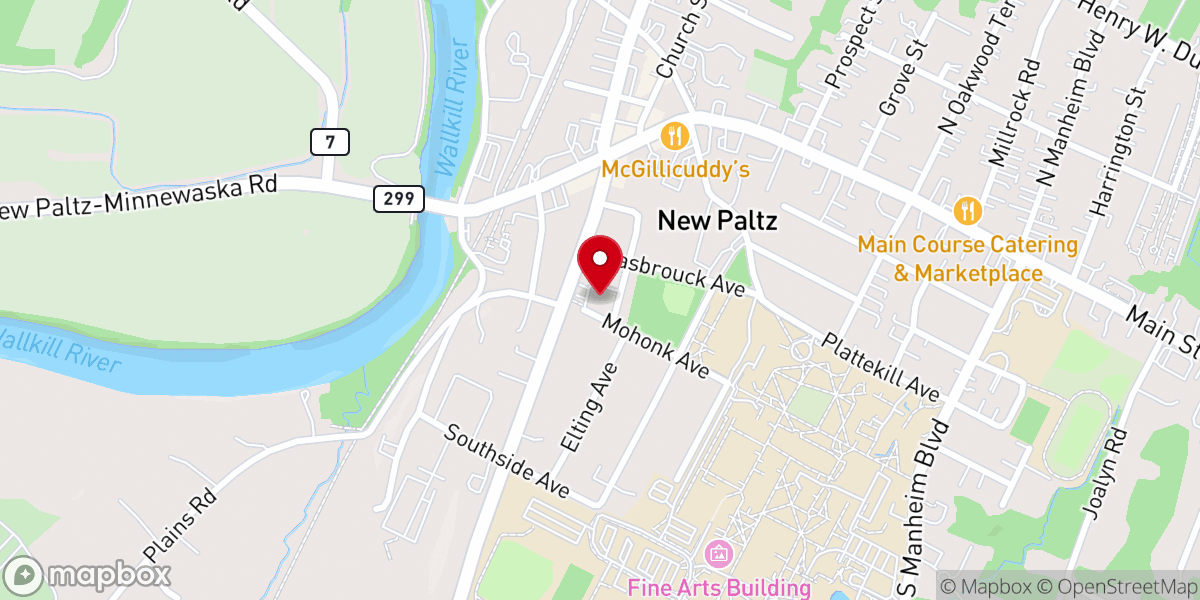 Map showing location of Saint Joseph's Food Pantry - Food Distribution Center
