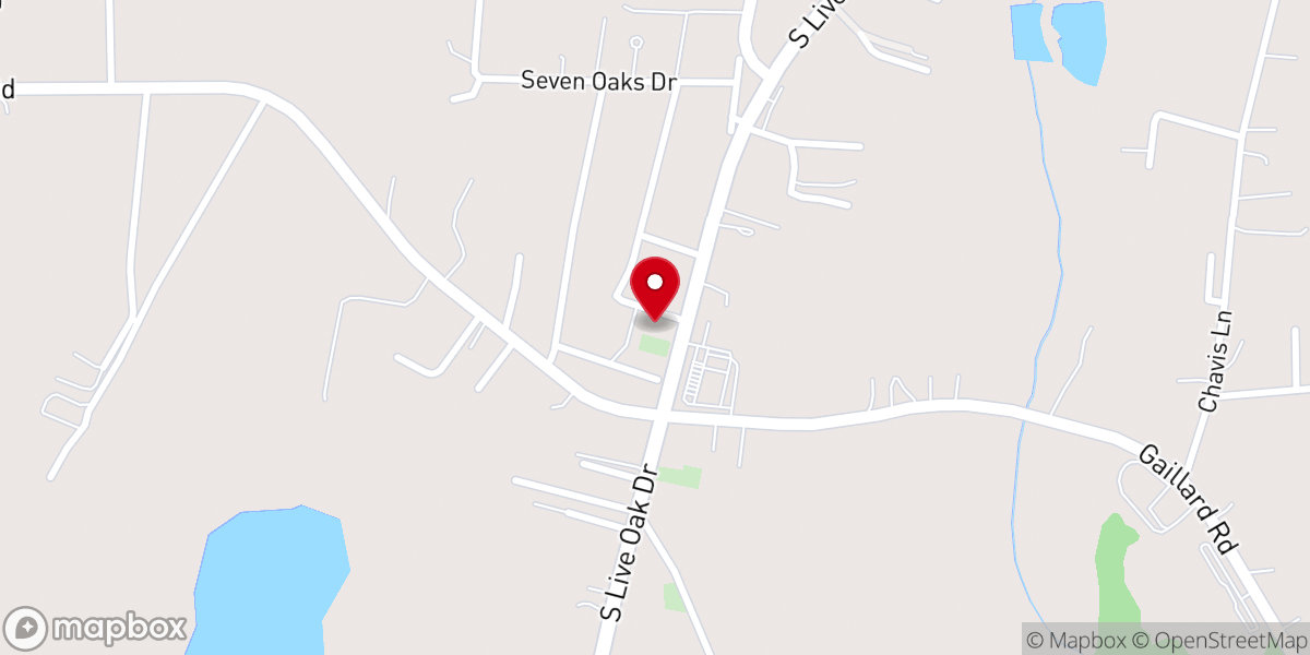 Map showing location of Calvary Baptist Church