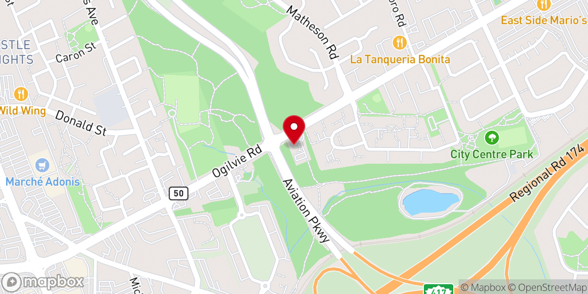 Map showing location of Epiphany Anglican Church