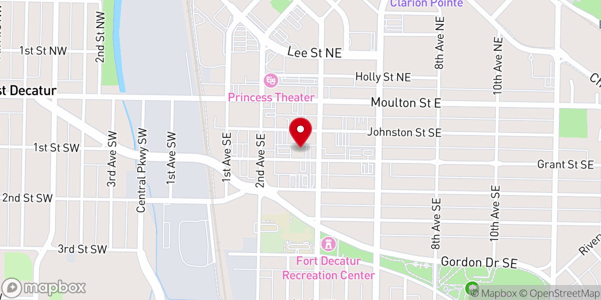 Map showing location of Redeemer Presbyterian Church