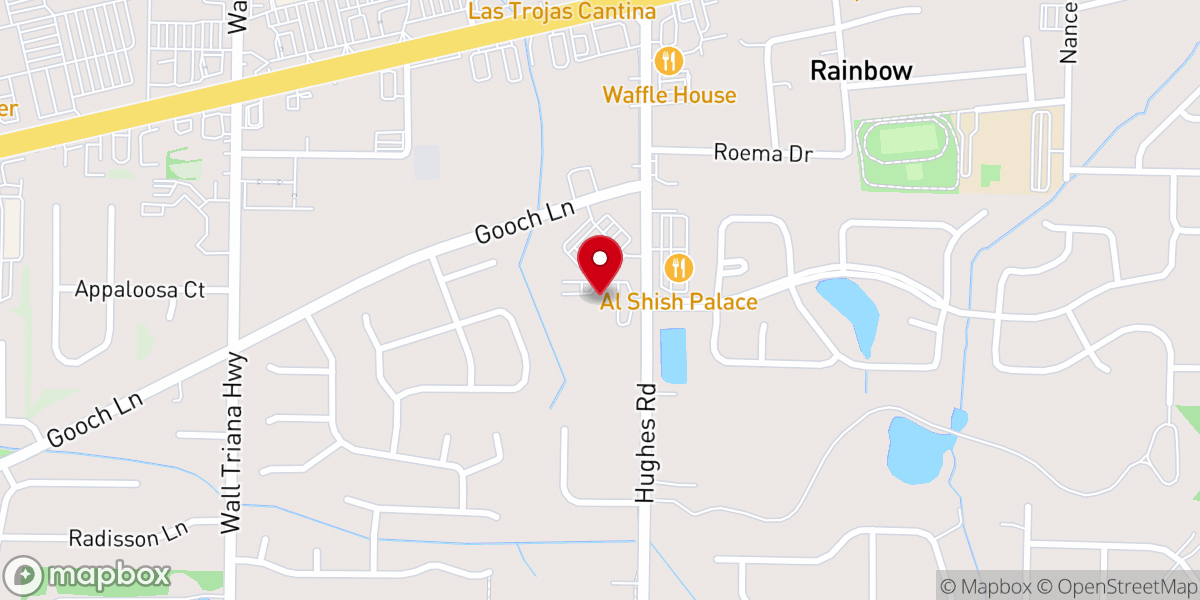 Map showing location of Madison Bible Church
