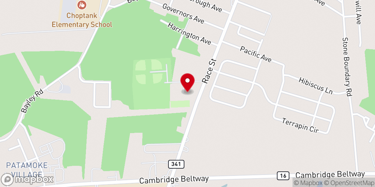 Map showing location of Open Bible Church and Academy