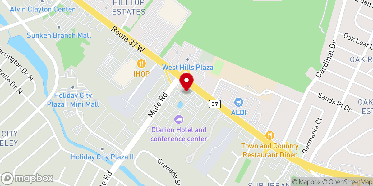 Map showing location of Shore Life Church