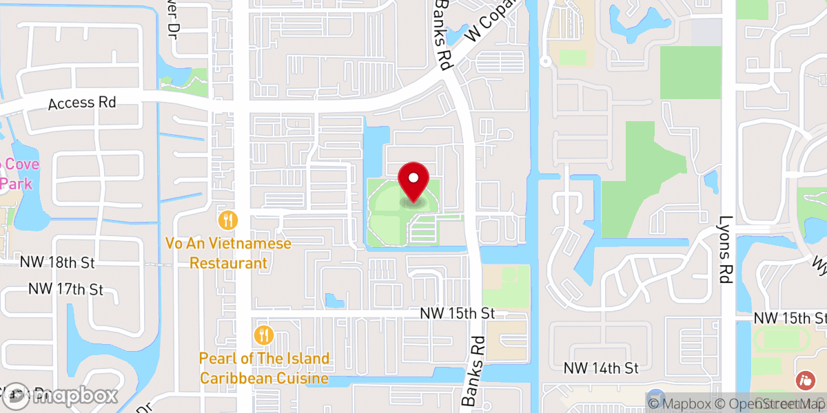 Map showing location of Margate Sports Complex