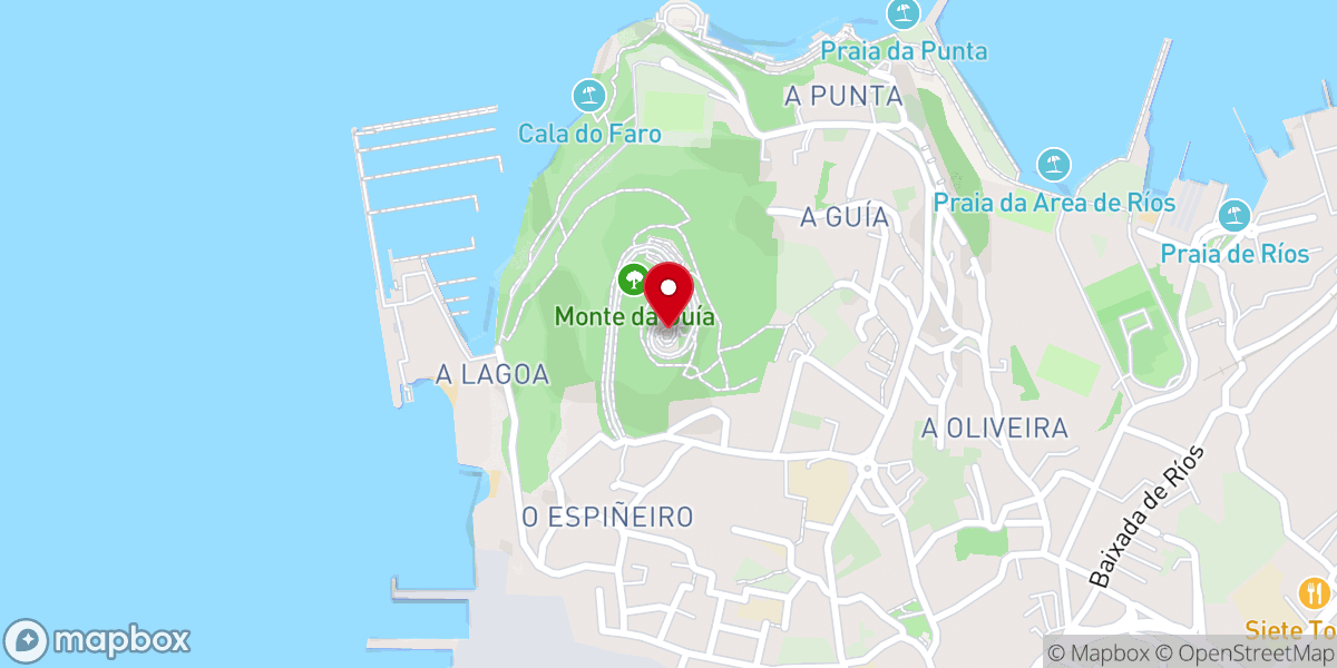 Map showing location of Ermita de la Guía
