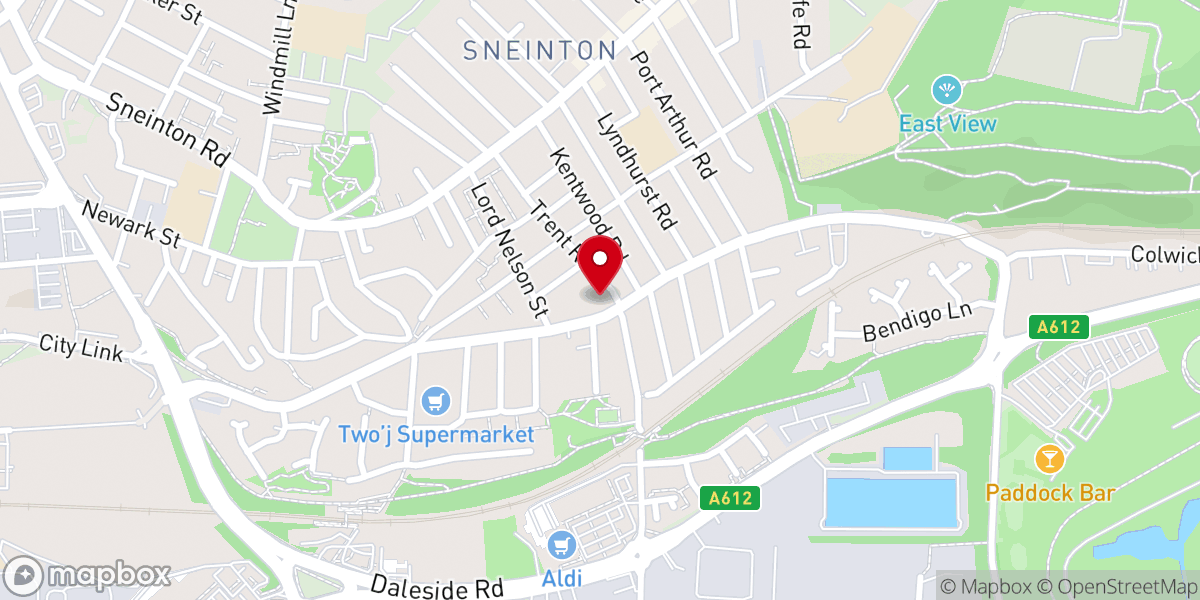 Map showing location of St. Christopher's Church