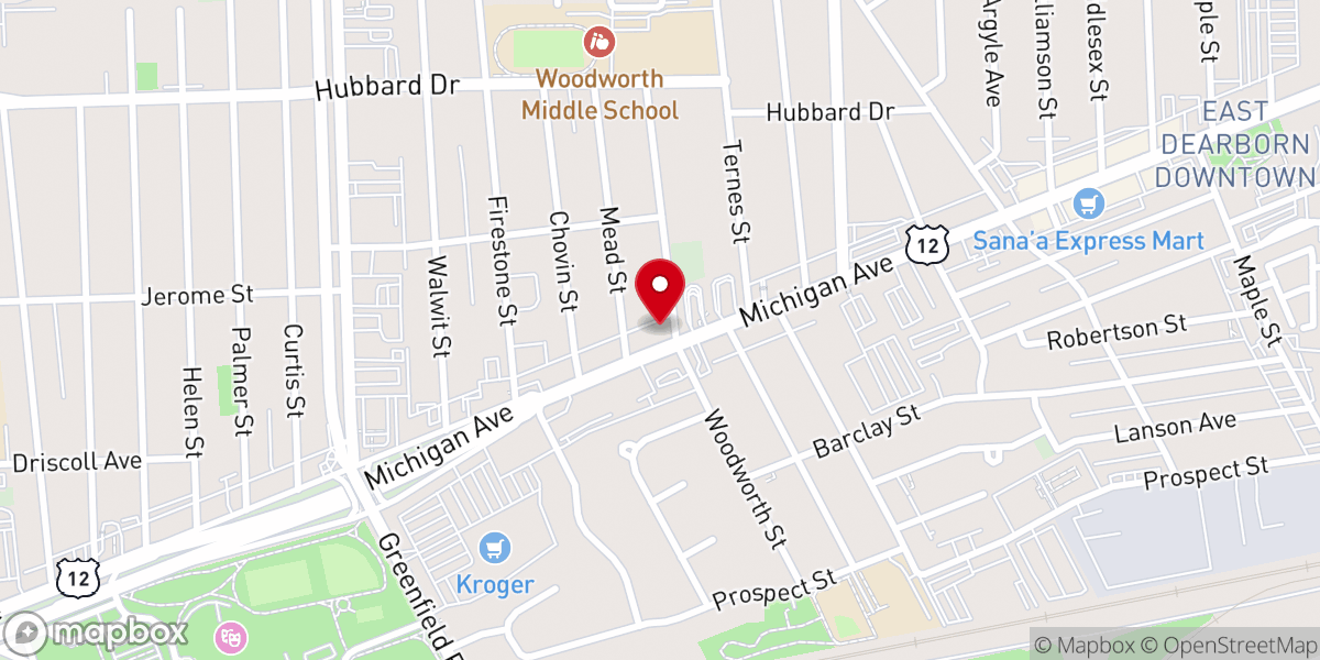 Map showing location of Springwells Church (Assembly of God)