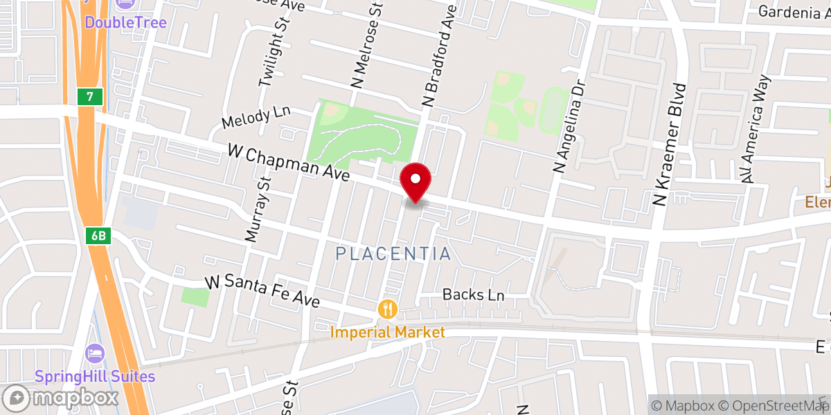 Map showing location of Orange Central Korean SDA Church