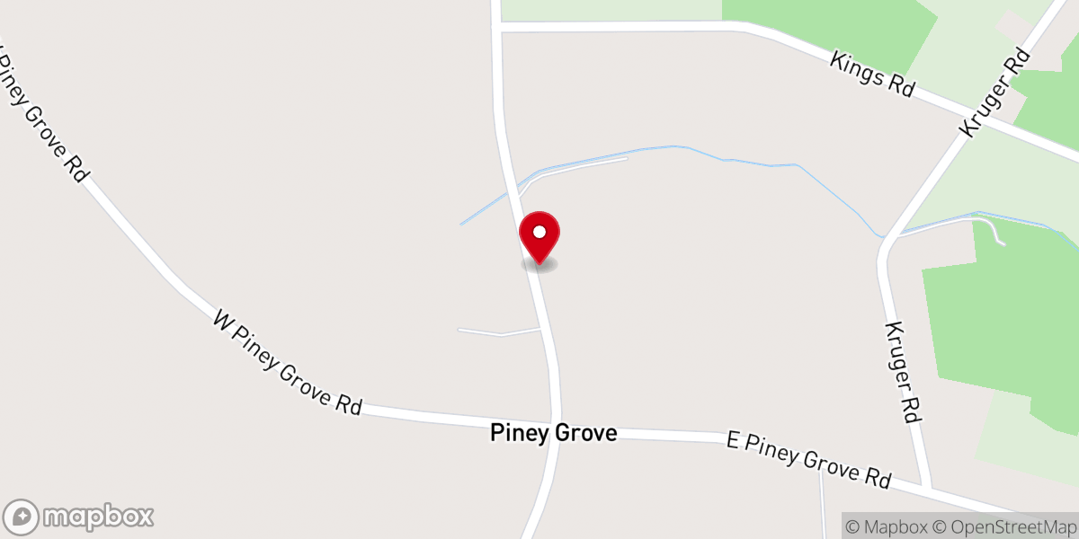 Map showing location of Providence Church