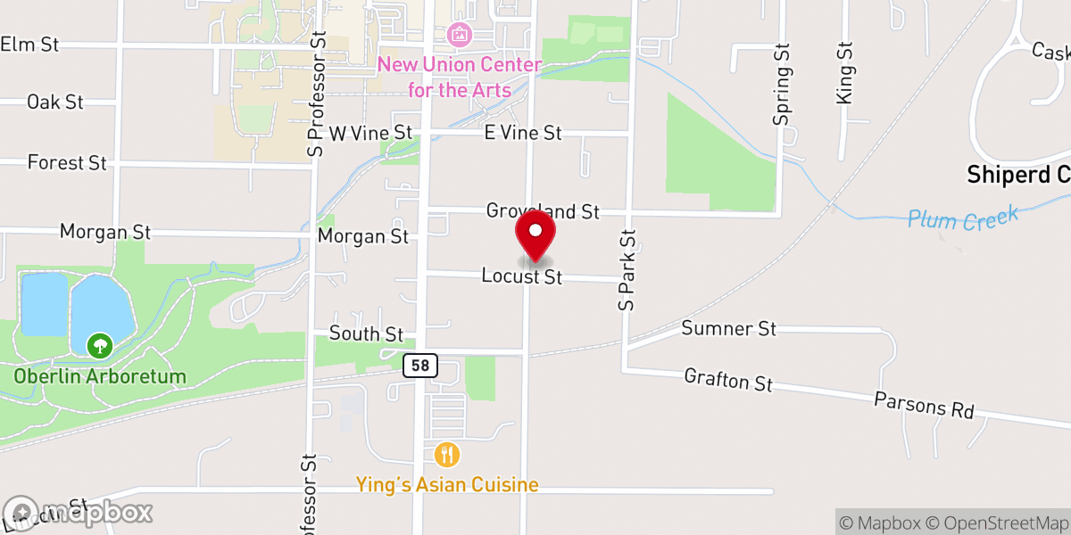Map showing location of Mt Zion Baptist Church